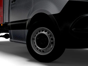 Mercedes Benz Sprinter Luton Curtainsider 2023 3D Model