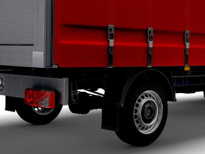Mercedes Benz Sprinter Luton Curtainsider 2023 3D Model