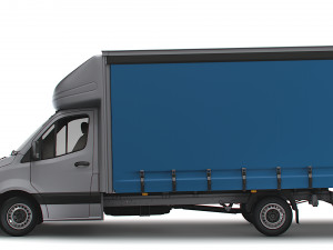 Mercedes Benz Sprinter Luton Curtainsider Tail Lift 2023 Model 3D