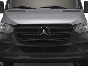 Mercedes Benz Sprinter Luton Curtainsider-Ladebordwand 2023 3D Modell