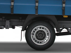 Mercedes Benz Sprinter Luton Curtainsider-Ladebordwand 2023 3D Modell