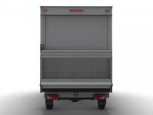 Mercedes Benz Sprinter Luton Curtainsider-Ladebordwand 2023 3D Modell