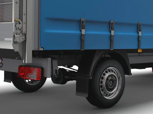 Mercedes Benz Sprinter Luton Curtainsider-Ladebordwand 2023 3D Modell