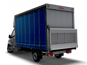 Mercedes Benz Sprinter Luton Curtainsider Tail Lift 2023 Model 3D
