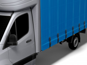 Mercedes Benz Sprinter Luton Curtainsider Tail Lift 2023 Model 3D