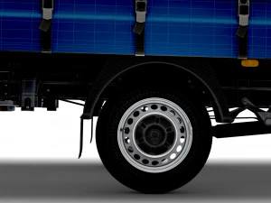 Mercedes Benz Sprinter Luton Curtainsider-Ladebordwand 2023 3D Modell