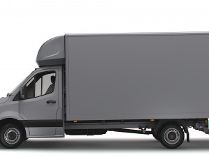 Mercedes Benz Sprinter Luton Tail Lift 2023 3D Model