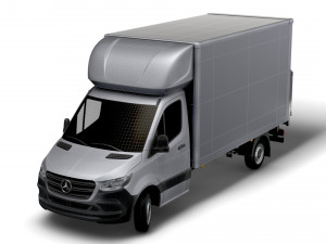 Mercedes Benz Sprinter Luton Tail Lift 2023 3D Model