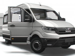 MAN TGE Combi L2H2 HQ Interior 2023 Modello 3D