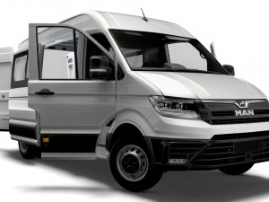 MAN TGE Combi L2H2 HQ Interior 2023 Modello 3D