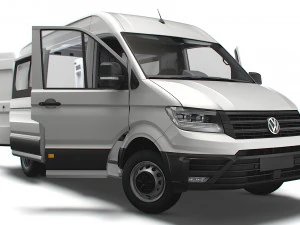 VW Crafter Combi L2H2 HQ Interior 2023 3D Model