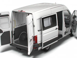 VW Crafter Combi L2H2 HQ Interior 2023 3D Model