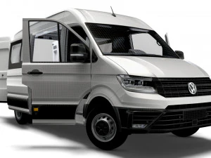 VW Crafter Combi L2H2 HQ Interior 2023 3D Model