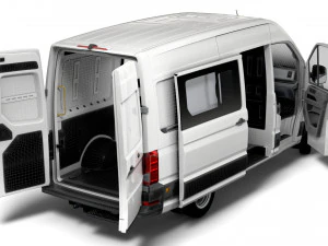 VW Crafter Combi L2H2 HQ Interior 2023 3D Model