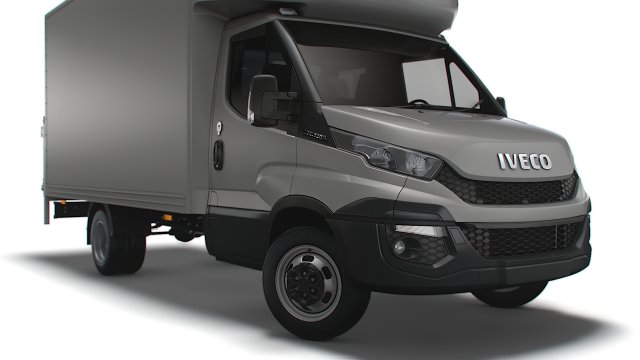 Iveco Daily Luton Box Tail Lift 2014 3D Model .c4d .max .obj .3ds .fbx .stl .blend 