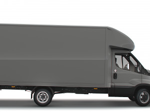 Iveco Daily Luton Box Tail Lift 2014 3D Model