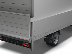 Iveco Daily Luton Box Tail Lift 2014 3D Model