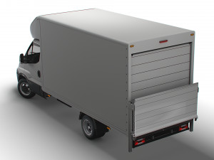 Iveco Daily Luton Box Tail Lift 2014 3D Model
