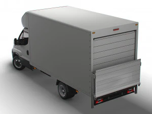 Iveco Daily Luton Box Tail Lift 2014 3D Model