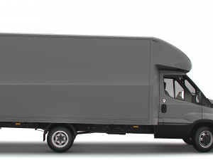 Iveco Daily Luton Box Tail Lift 2014 3D Model