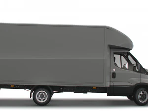 Iveco Daily Luton Box Tail Lift 2014 3D Model