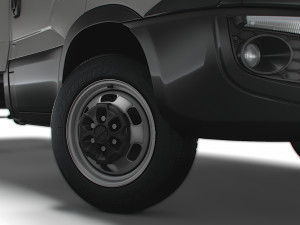 Iveco Daily Luton Box Tail Lift 2014 3D Model