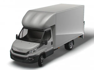 Iveco Daily Luton Box Tail Lift 2014 3D Model