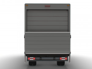Iveco Daily Luton Box Tail Lift 2014 3D Model