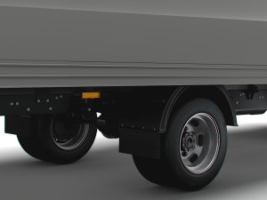 Iveco Daily Luton Box Tail Lift 2014 3D Model