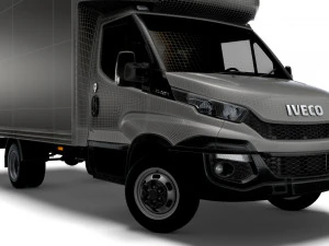 Iveco Daily Luton Box Tail Lift 2014 3D Model