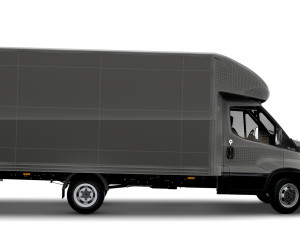 Iveco Daily Luton Box Tail Lift 2014 3D Model