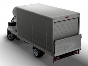 Iveco Daily Luton Box Tail Lift 2014 3D Model