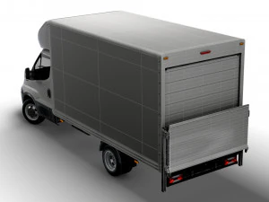 Iveco Daily Luton Box Tail Lift 2014 3D Model