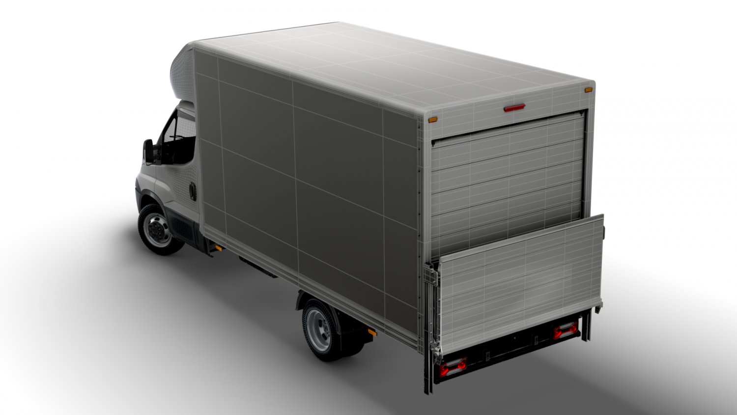 Iveco Daily Luton Box Tail Lift 2014 3D Модель In Грузовик 3DExport