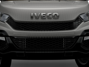 Iveco Daily Luton Box Tail Lift 2014 3D Model