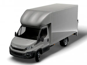 Iveco Daily Luton Box Tail Lift 2014 3D Model