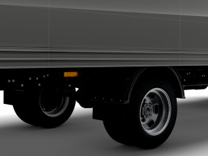 Iveco Daily Luton Box Tail Lift 2014 3D Model