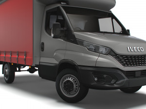Iveco Daily Luton Curtainsider 2021 3D Model