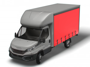 Iveco Daily Luton Curtainsider 2021 3D-Modell