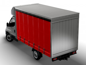 Iveco Daily Luton Curtainsider 2021 3D-Modell