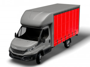 Iveco Daily Luton Curtainsider 2021 3D-Modell