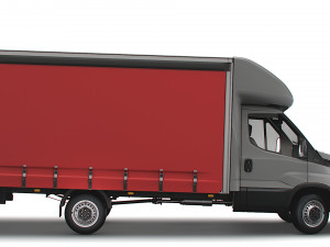 Iveco Daily Luton Curtainsider Tail Lift 2021 3D Model
