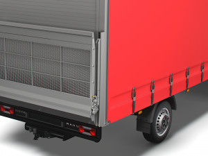 Iveco Daily Luton Curtainsider Tail Lift 2021 3D Model