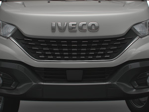 Iveco Daily Luton Curtainsider Tail Lift 2021 3D Model