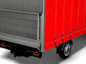 Iveco Daily Luton Curtainsider Tail Lift 2021 3D Model