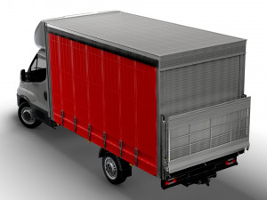 Iveco Daily Luton Curtainsider Tail Lift 2021 3D Model