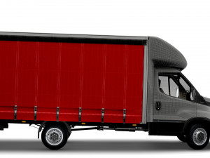 Iveco Daily Luton Curtainsider Tail Lift 2021 3D Model