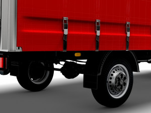 Iveco Daily Luton Curtainsider Tail Lift 2021 3D Model