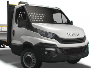 Iveco Daily Dropside Tail Lift 2018 3D Model