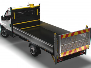 Iveco Daily Dropside Tail Lift 2018 3D Model